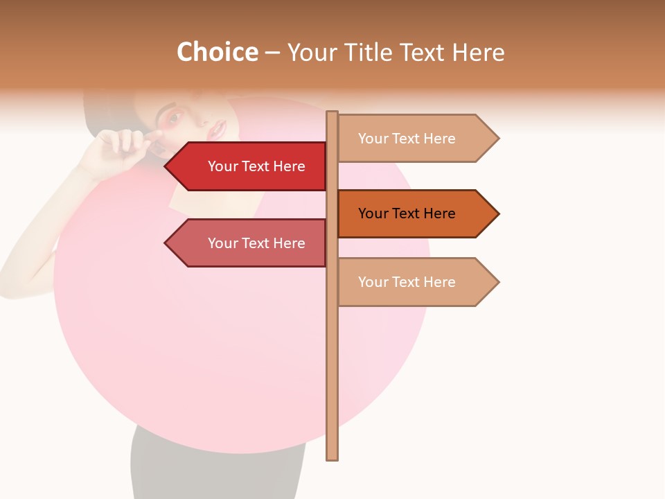 Woman Face Hair PowerPoint Template