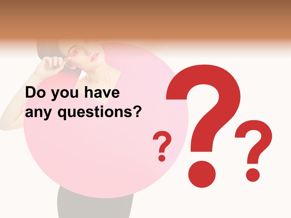 Woman Face Hair PowerPoint Template