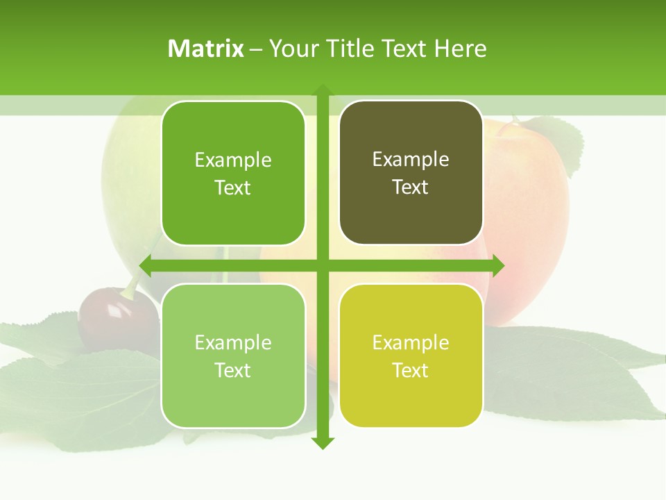Yellow Leaves Apples PowerPoint Template