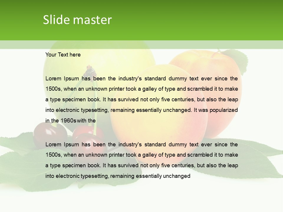 Yellow Leaves Apples PowerPoint Template