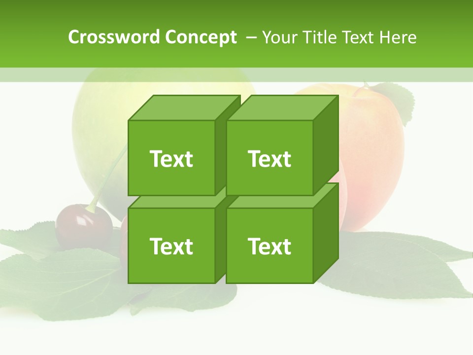 Yellow Leaves Apples PowerPoint Template