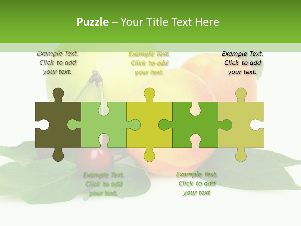 Yellow Leaves Apples PowerPoint Template