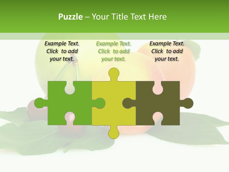 Yellow Leaves Apples PowerPoint Template