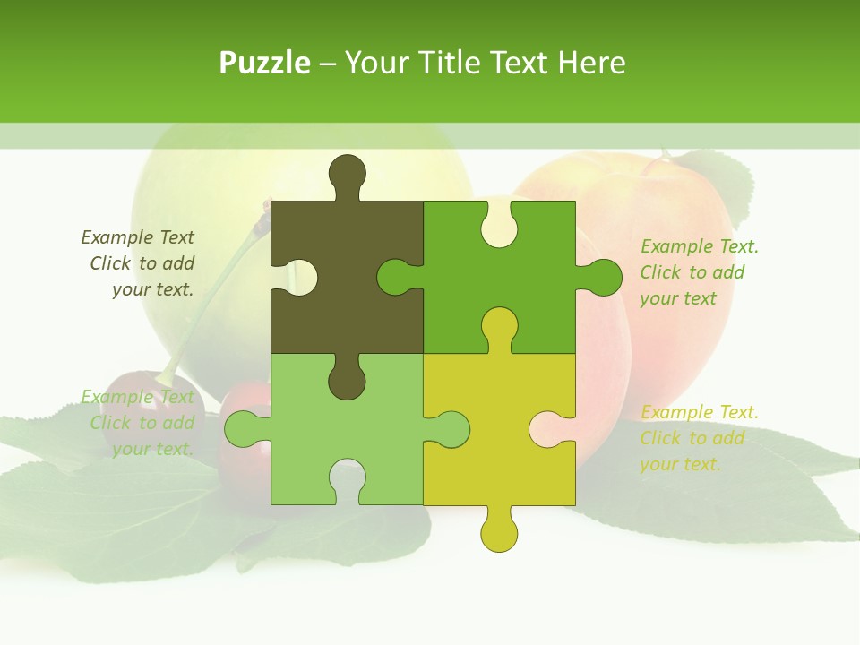 Yellow Leaves Apples PowerPoint Template