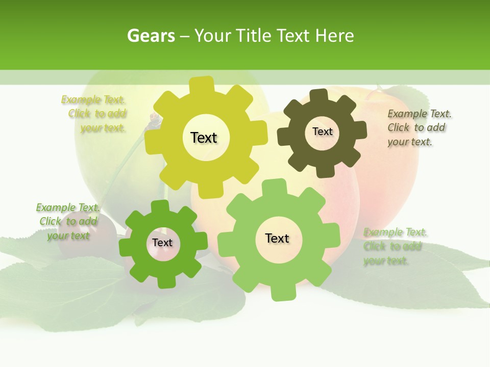 Yellow Leaves Apples PowerPoint Template