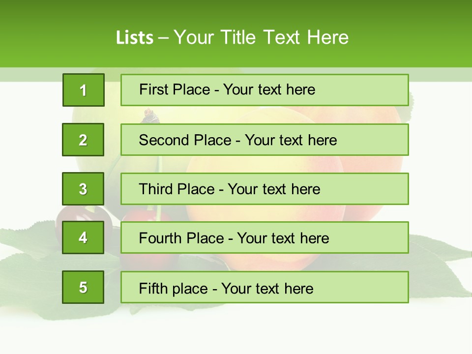 Yellow Leaves Apples PowerPoint Template