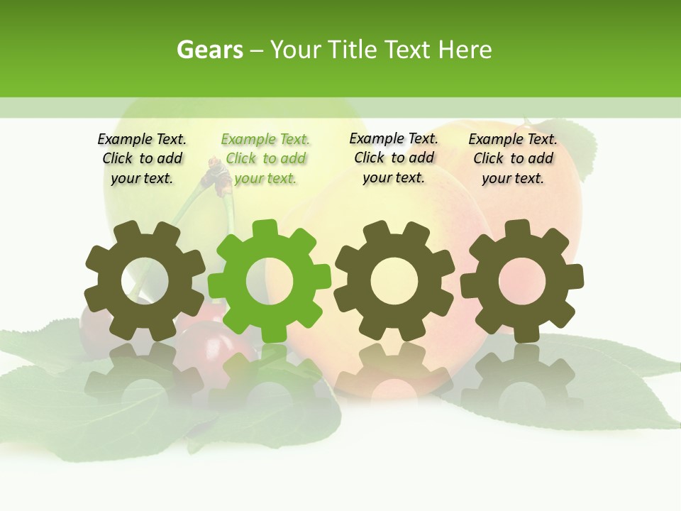 Yellow Leaves Apples PowerPoint Template