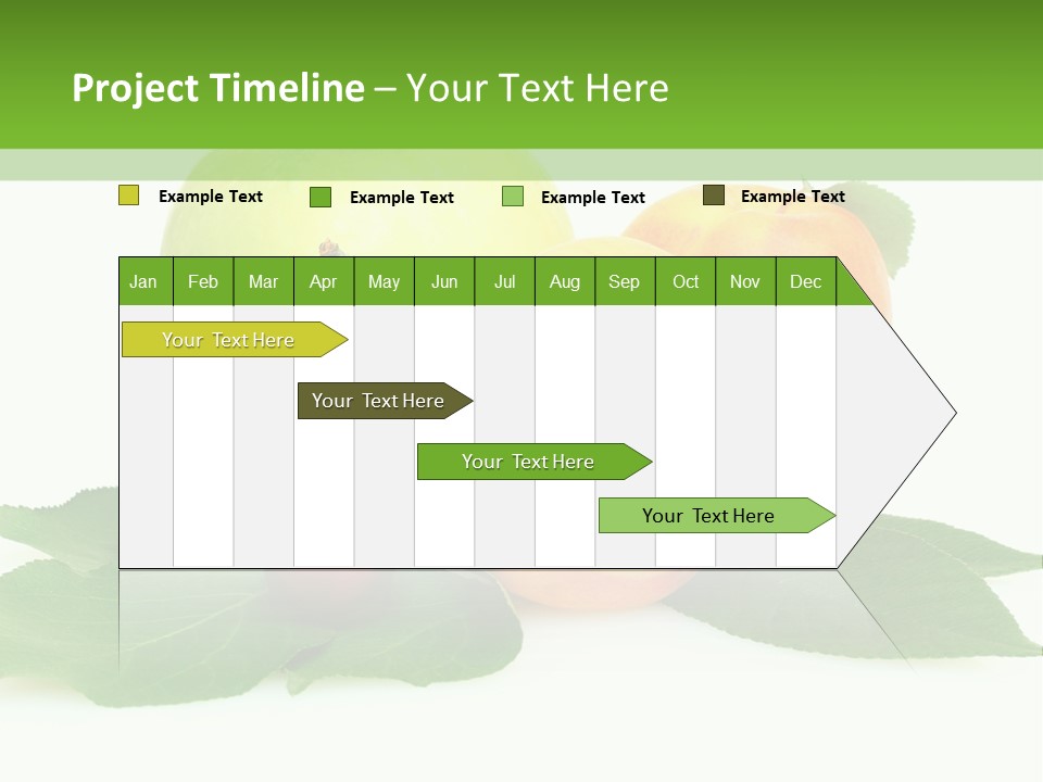 Yellow Leaves Apples PowerPoint Template
