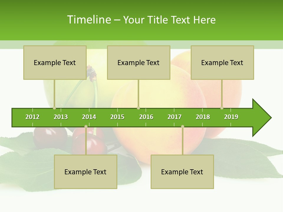 Yellow Leaves Apples PowerPoint Template