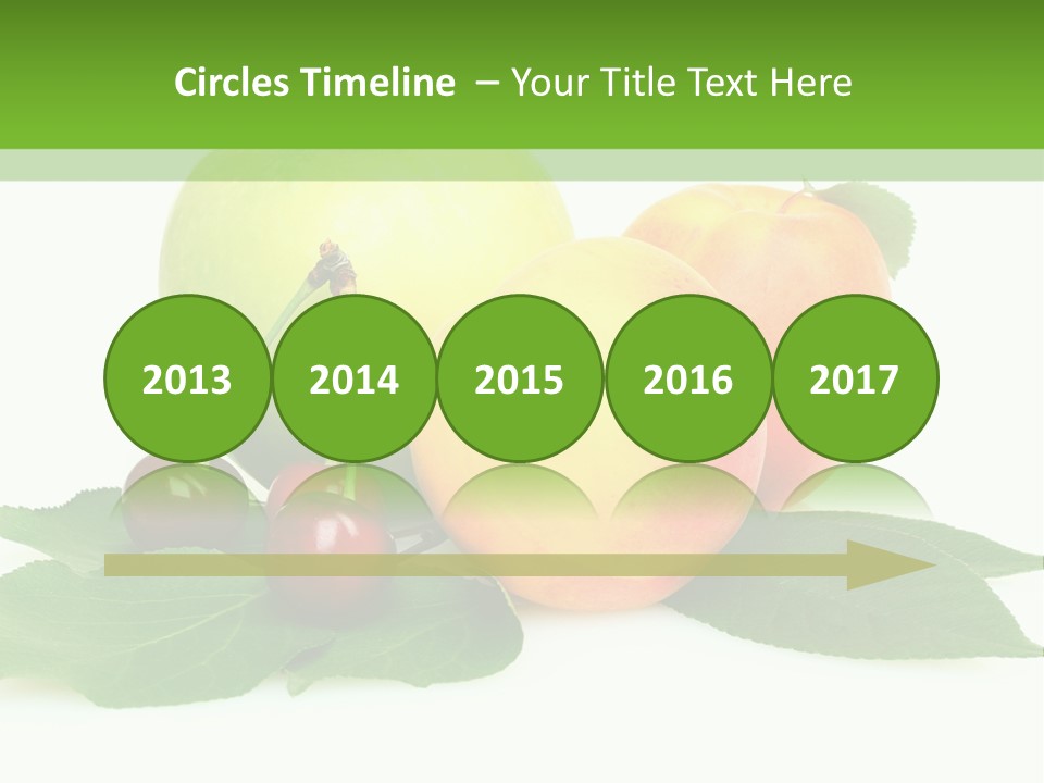 Yellow Leaves Apples PowerPoint Template