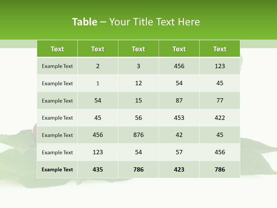 Yellow Leaves Apples PowerPoint Template