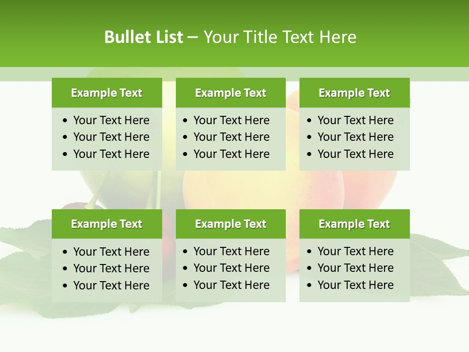 Yellow Leaves Apples PowerPoint Template