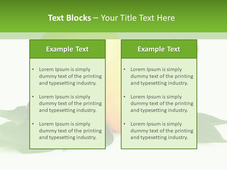 Yellow Leaves Apples PowerPoint Template