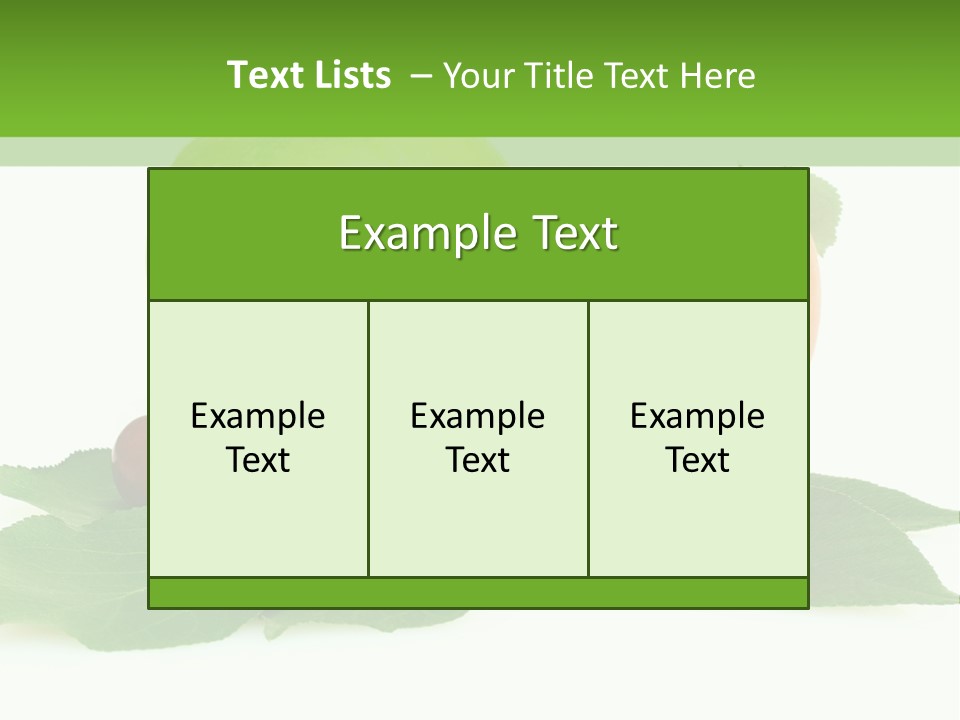 Yellow Leaves Apples PowerPoint Template