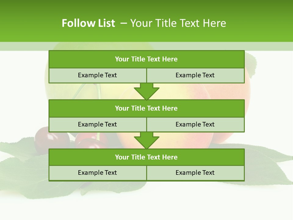 Yellow Leaves Apples PowerPoint Template