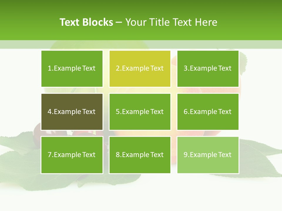 Yellow Leaves Apples PowerPoint Template