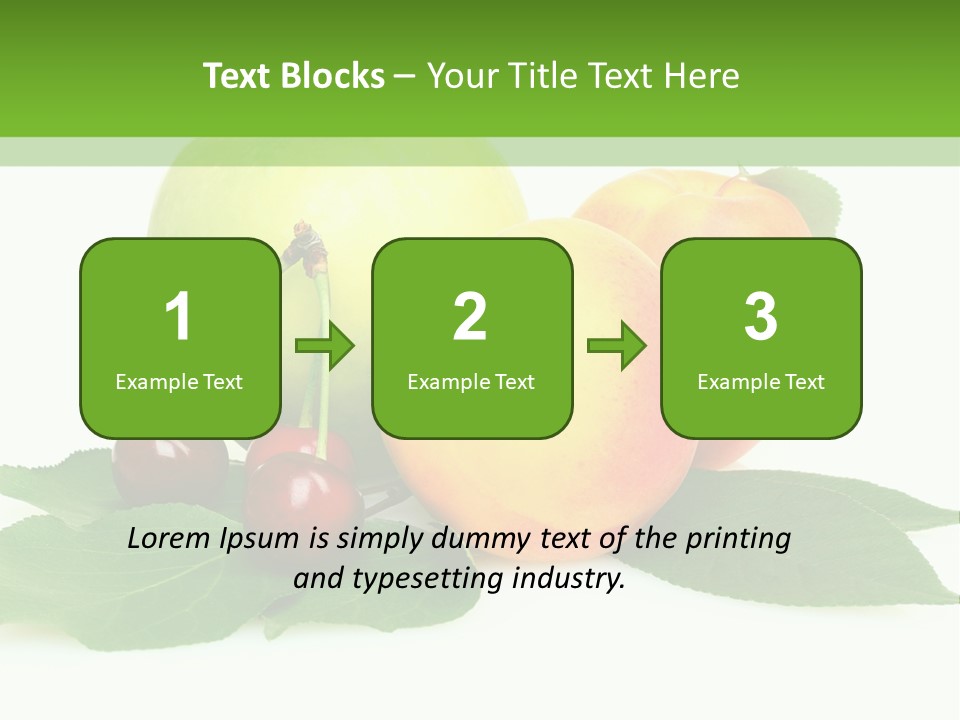Yellow Leaves Apples PowerPoint Template