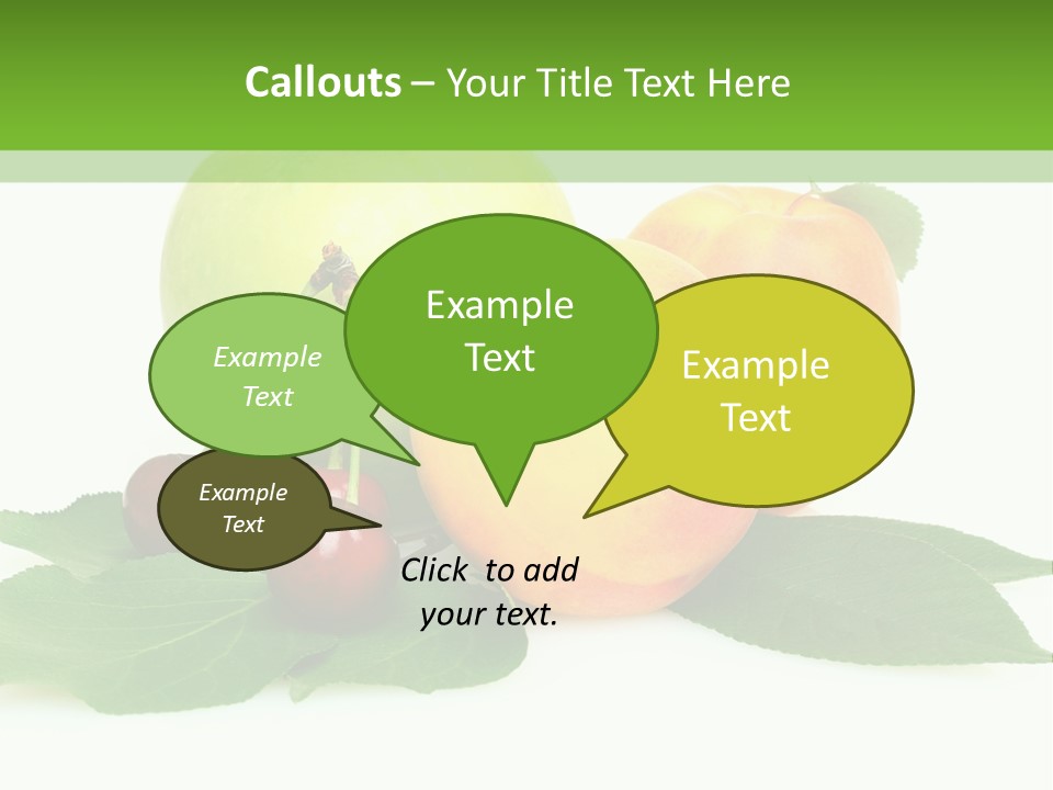 Yellow Leaves Apples PowerPoint Template