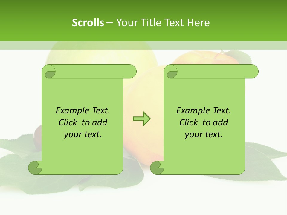 Yellow Leaves Apples PowerPoint Template