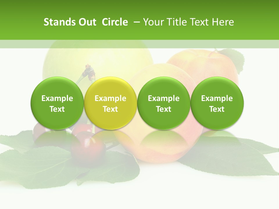 Yellow Leaves Apples PowerPoint Template
