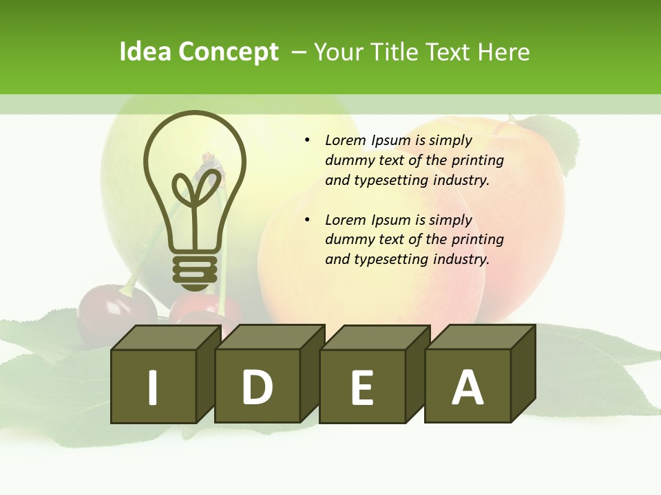 Yellow Leaves Apples PowerPoint Template