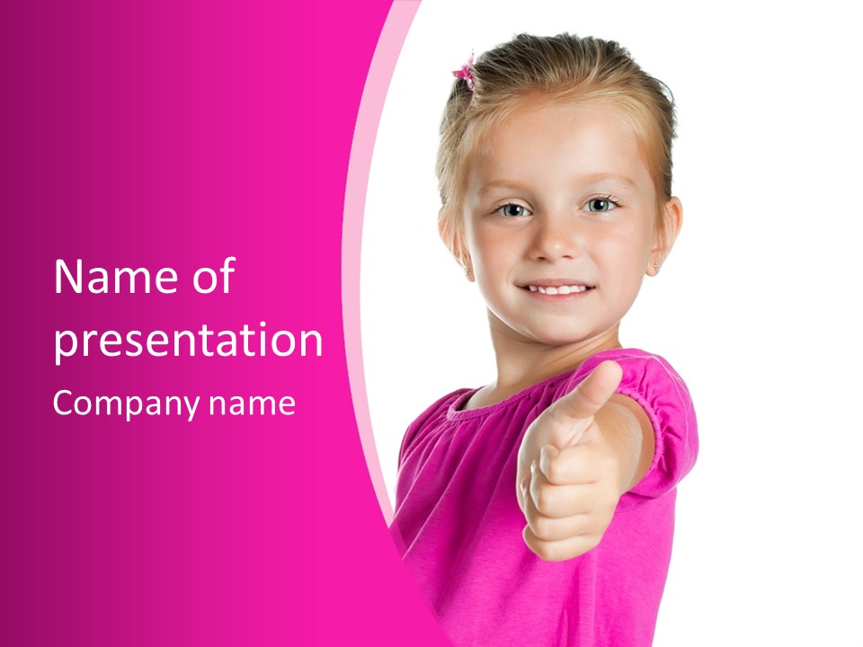 Expression Kid Blond PowerPoint Template