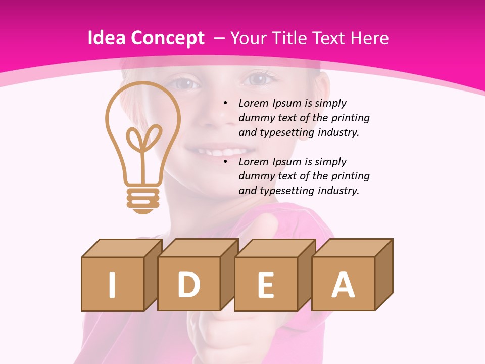 Expression Kid Blond PowerPoint Template