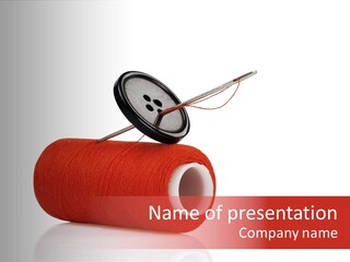 Red Needlecraft Hobby PowerPoint Template