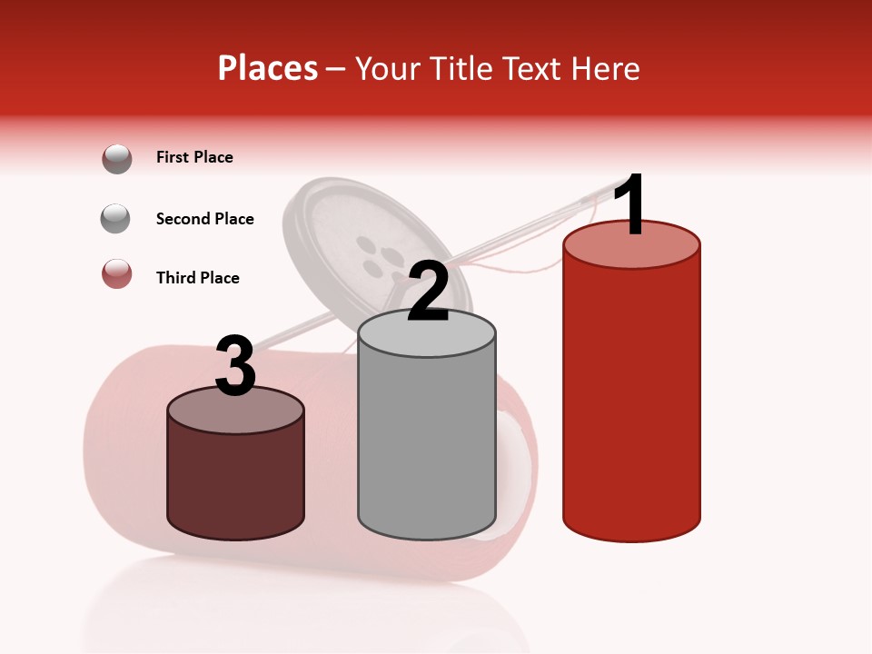 Red Needlecraft Hobby PowerPoint Template