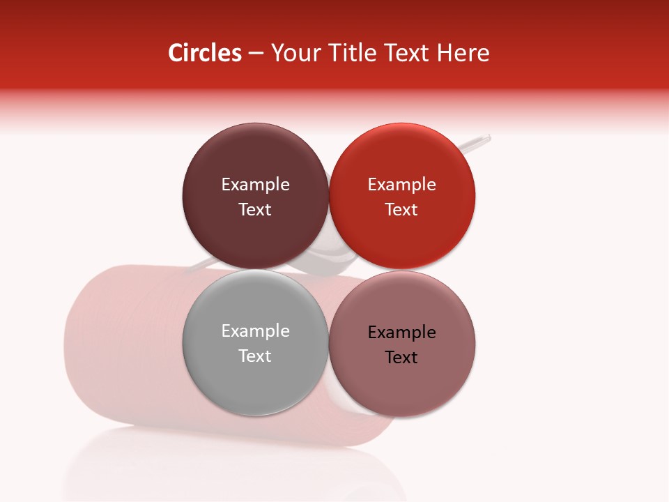 Red Needlecraft Hobby PowerPoint Template