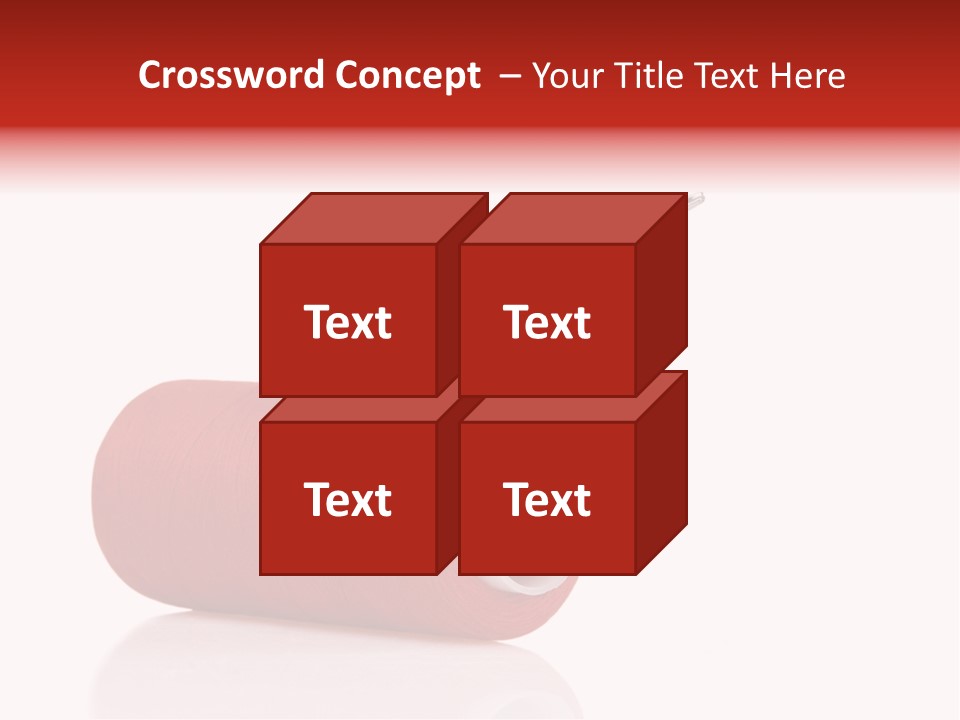 Red Needlecraft Hobby PowerPoint Template