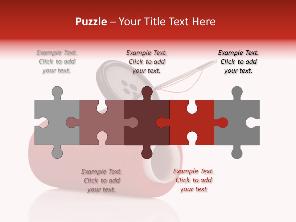 Red Needlecraft Hobby PowerPoint Template