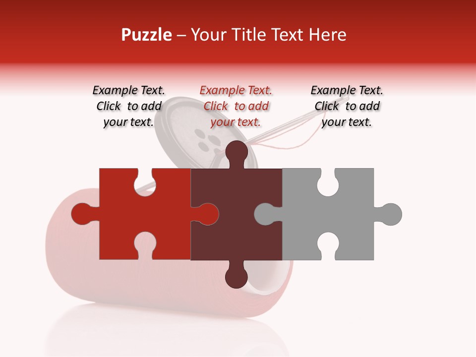 Red Needlecraft Hobby PowerPoint Template