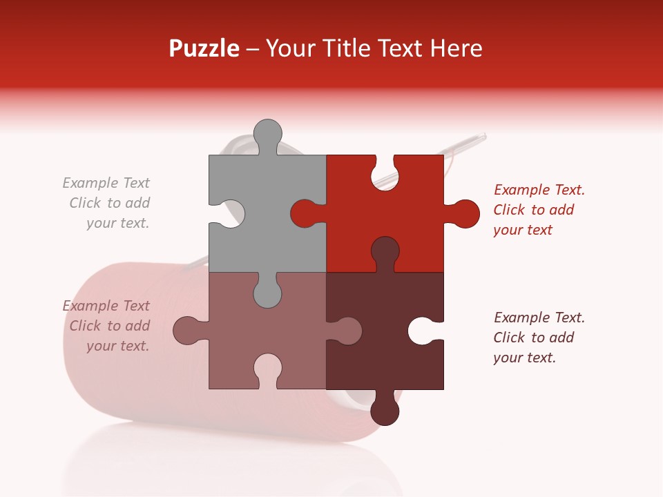 Red Needlecraft Hobby PowerPoint Template