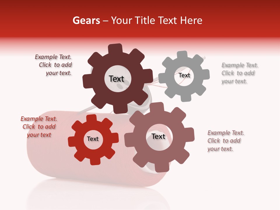 Red Needlecraft Hobby PowerPoint Template
