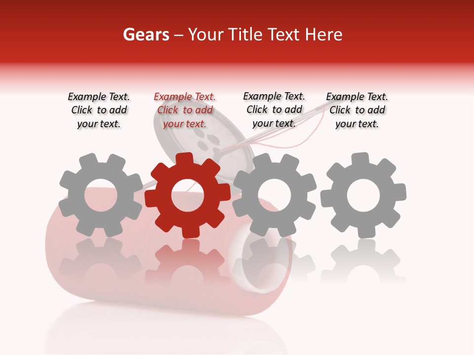 Red Needlecraft Hobby PowerPoint Template