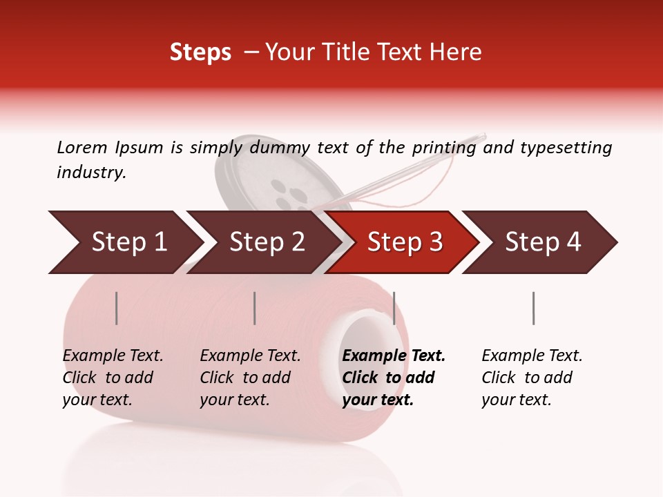 Red Needlecraft Hobby PowerPoint Template