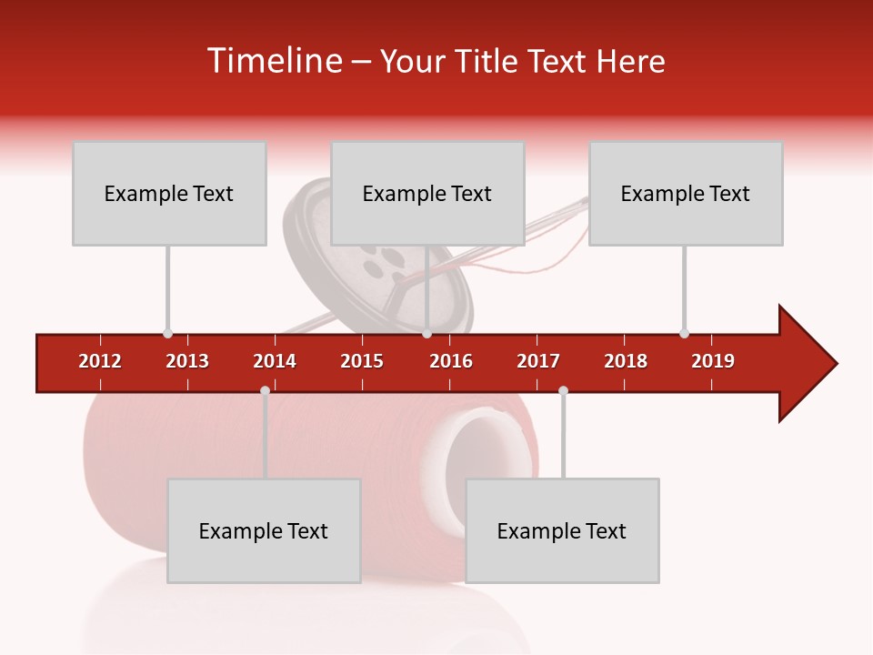 Red Needlecraft Hobby PowerPoint Template