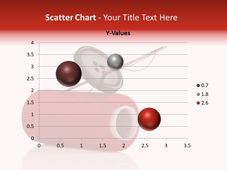 Red Needlecraft Hobby PowerPoint Template