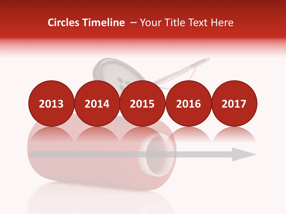 Red Needlecraft Hobby PowerPoint Template