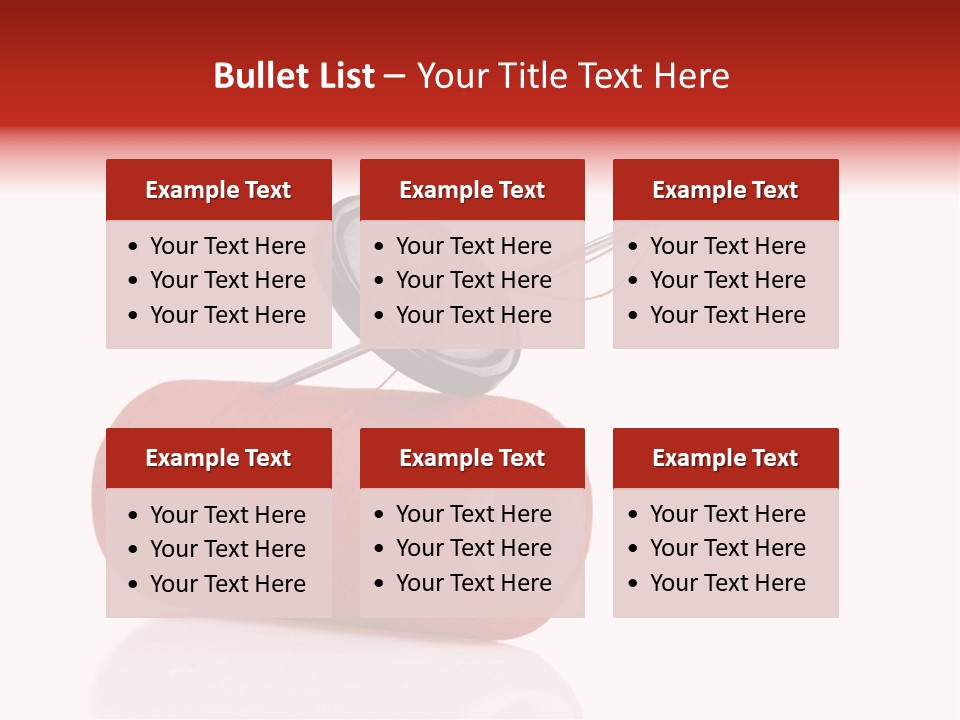 Red Needlecraft Hobby PowerPoint Template