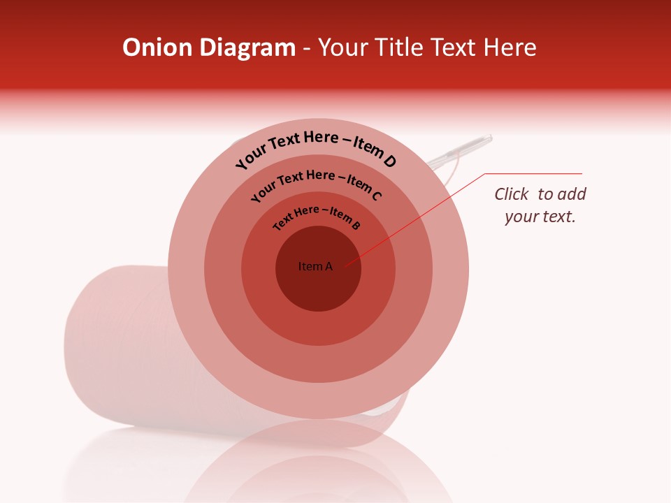 Red Needlecraft Hobby PowerPoint Template