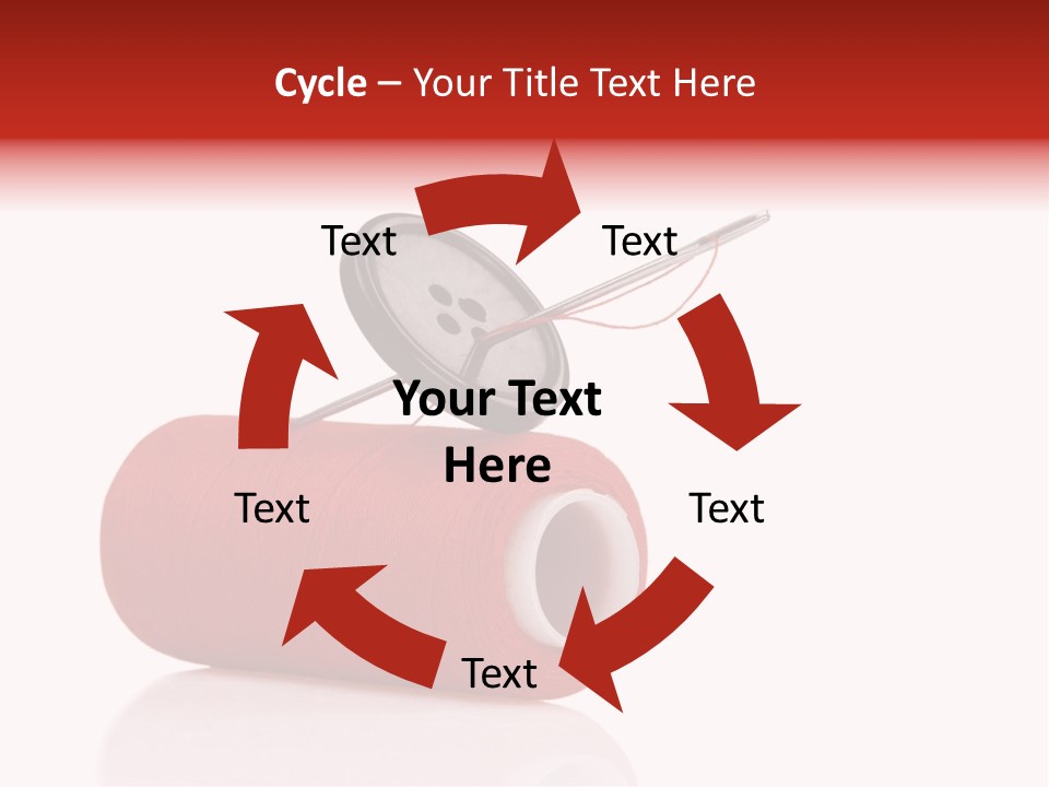 Red Needlecraft Hobby PowerPoint Template