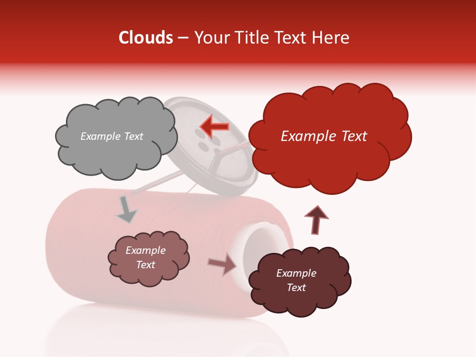 Red Needlecraft Hobby PowerPoint Template