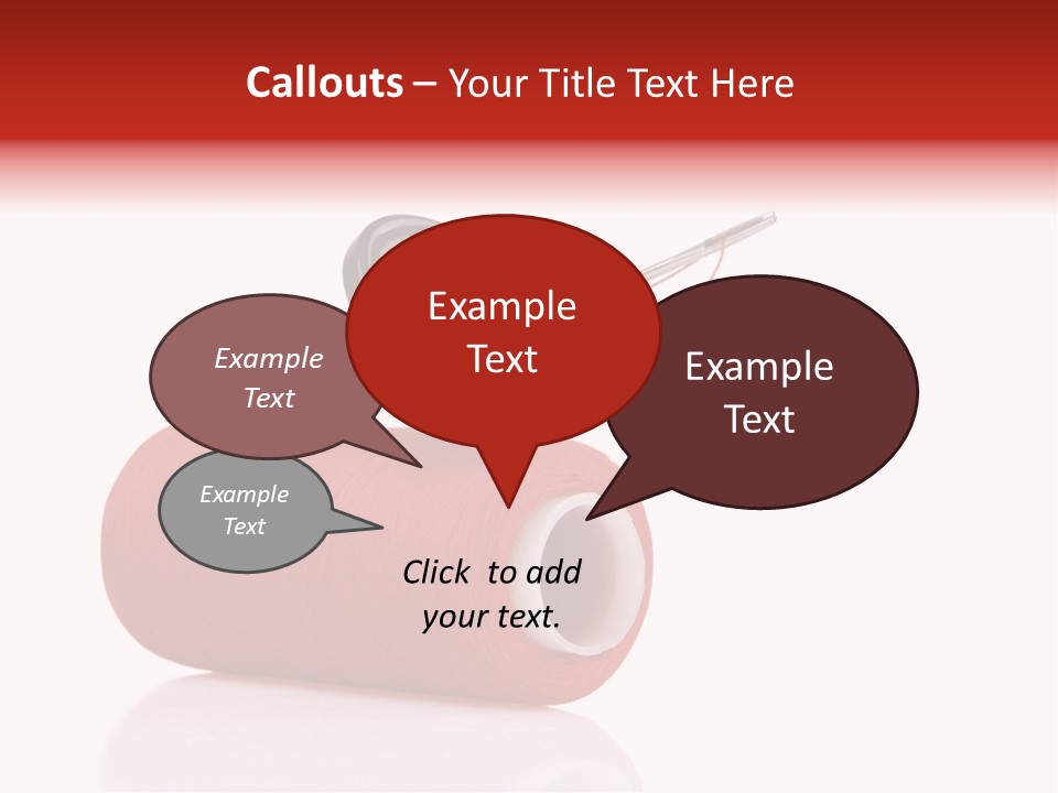 Red Needlecraft Hobby PowerPoint Template