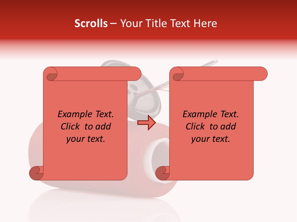 Red Needlecraft Hobby PowerPoint Template