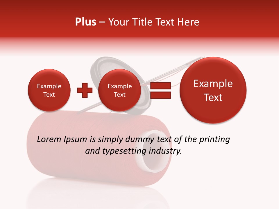 Red Needlecraft Hobby PowerPoint Template