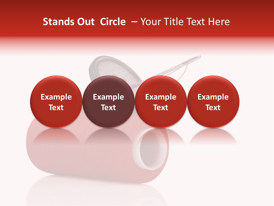 Red Needlecraft Hobby PowerPoint Template