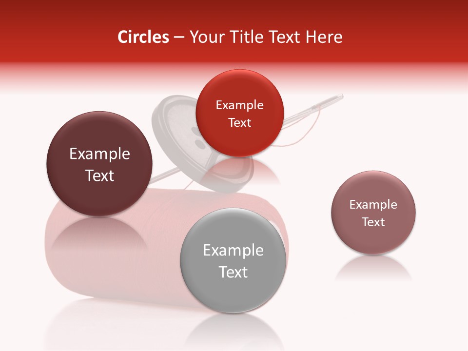 Red Needlecraft Hobby PowerPoint Template