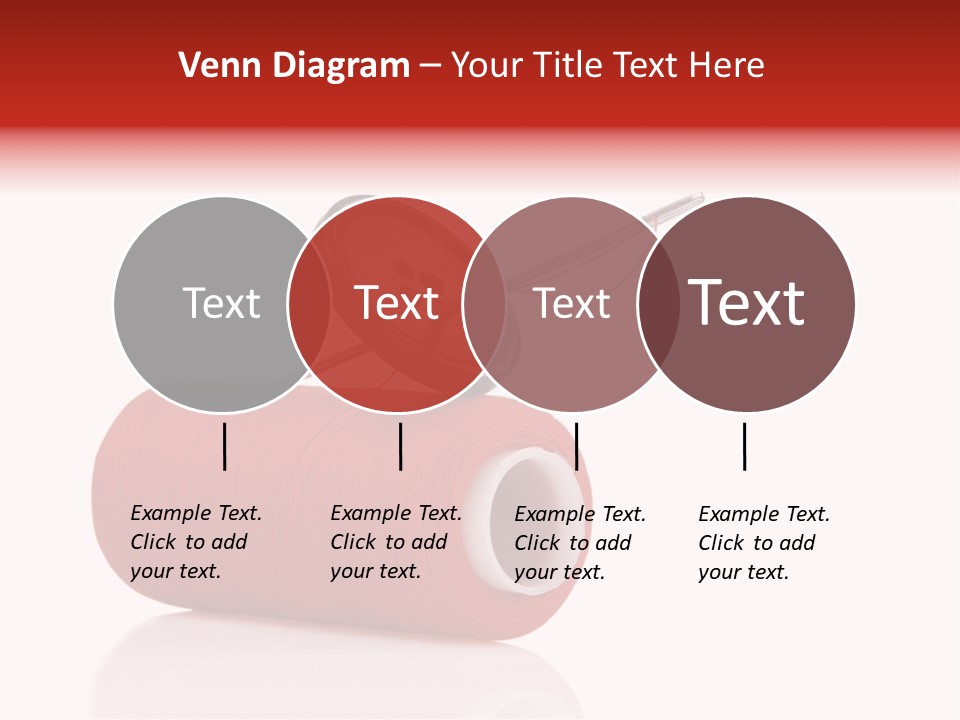 Red Needlecraft Hobby PowerPoint Template